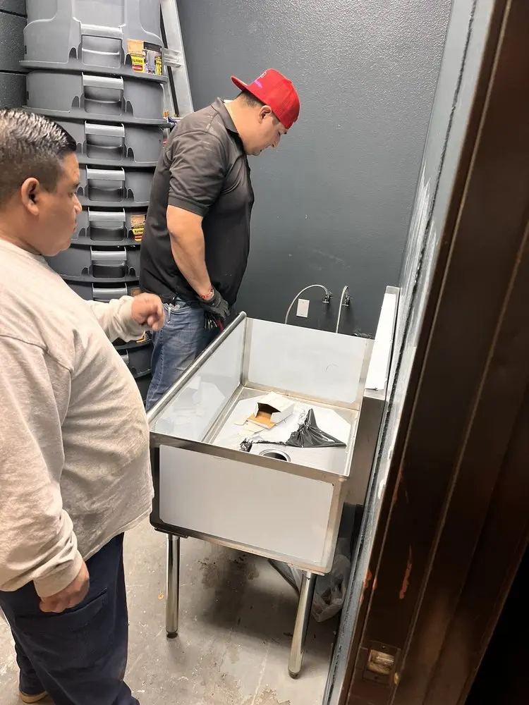 Commercial plumbing and sink installation in Beaumont